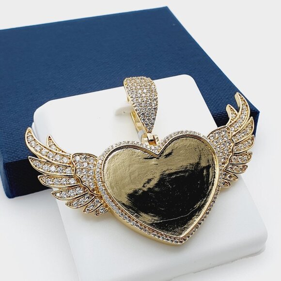 14K Gold Plated Cubic Zircon Pendant, EVBRS628 - Picture 9 of 9